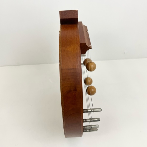 Vintage Appalachian Apple Wooden Door Harp Handcrafted Artist Signed 2001 - Picture 11 of 16